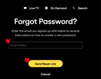 Reset Password Step for Showtime Anytime