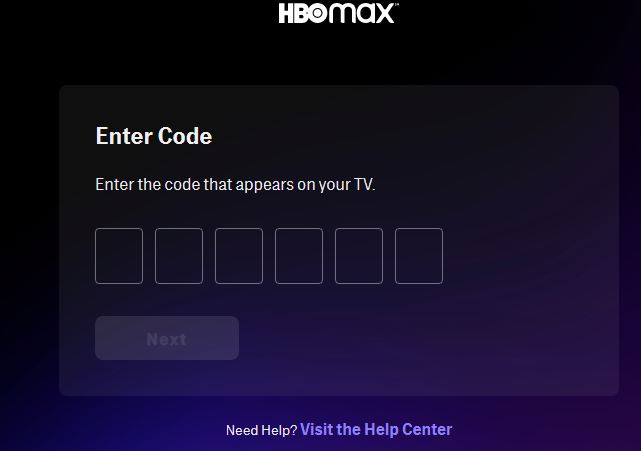 Using HBO Max Code
